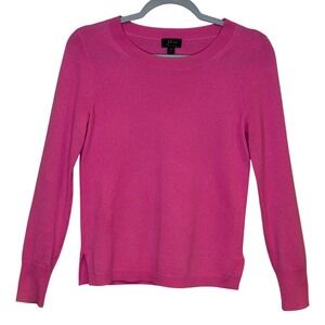 J.Crew Womens Pink 100% Cashmere Sweater XS Crew Neck Long Sleeve